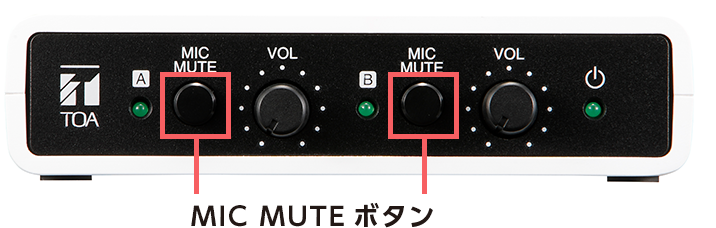 NF-2S「MIC MUTE」ボタン